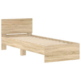 Vidaxl bedframe met hoofdbord zonder matras sonoma eiken 90x200 cm