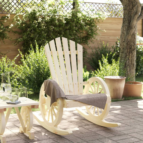 Vidaxl schommelstoel adirondack massief vurenhout
