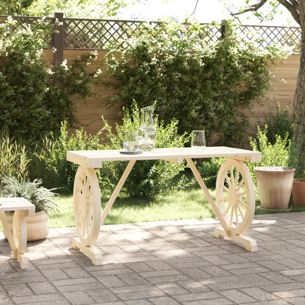 Vidaxl tuintafel 115x55x65 cm massief vurenhout