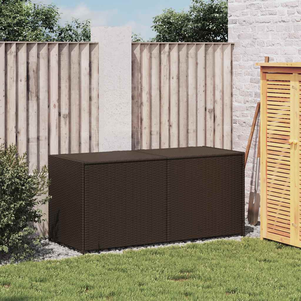 Vidaxl tuinbox 283 l poly rattan bruin