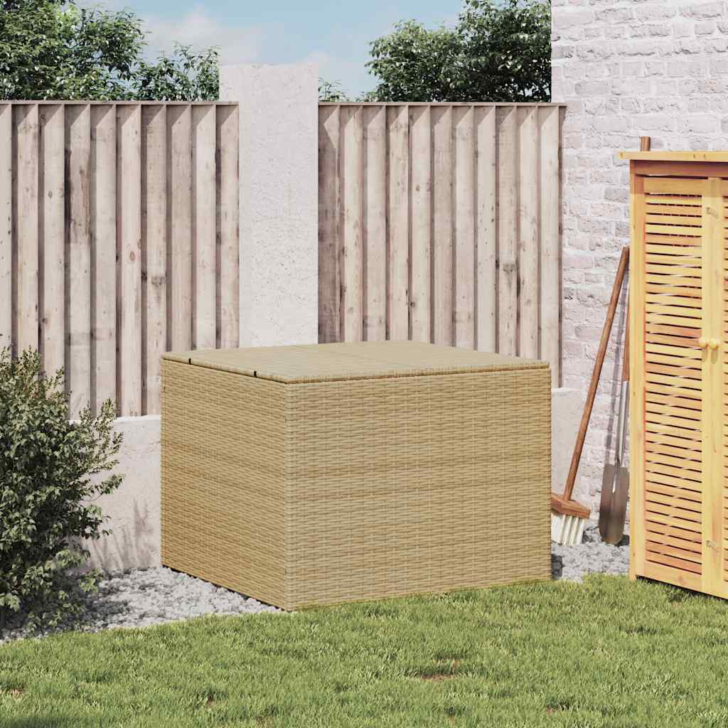 Vidaxl tuinbox 291 l poly rattan gemengd beige