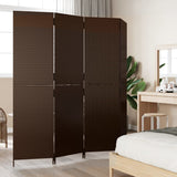 Vidaxl kamerscherm 4 panelen poly rattan bruin