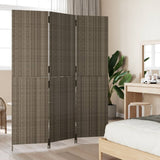 Vidaxl kamerscherm 3 panelen poly rattan grijs