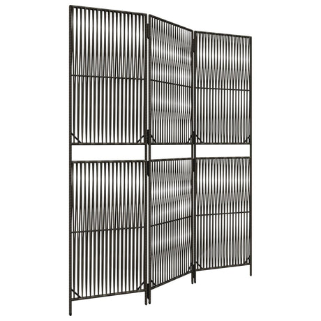 Vidaxl kamerscherm 3 panelen poly rattan grijs