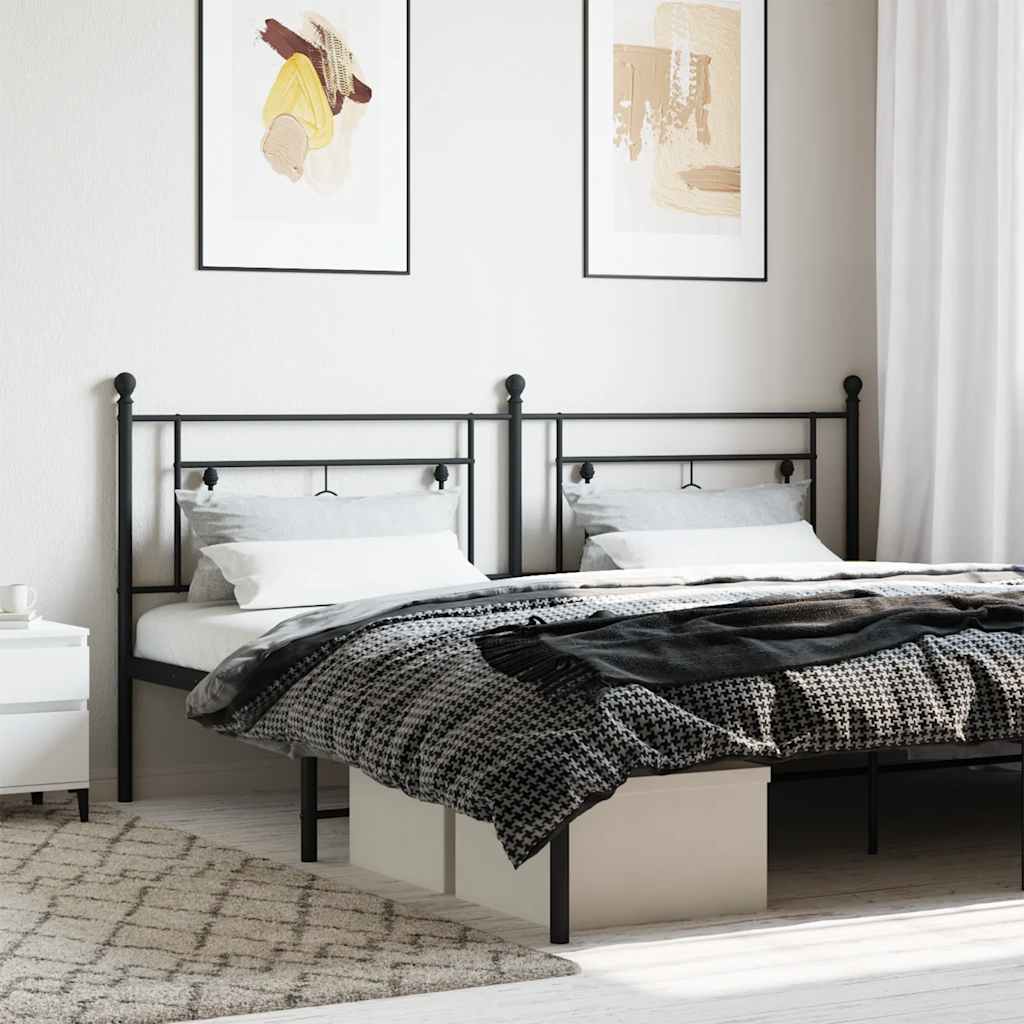 Vidaxl vervangend hoofdbord 193 cm metaal zwart