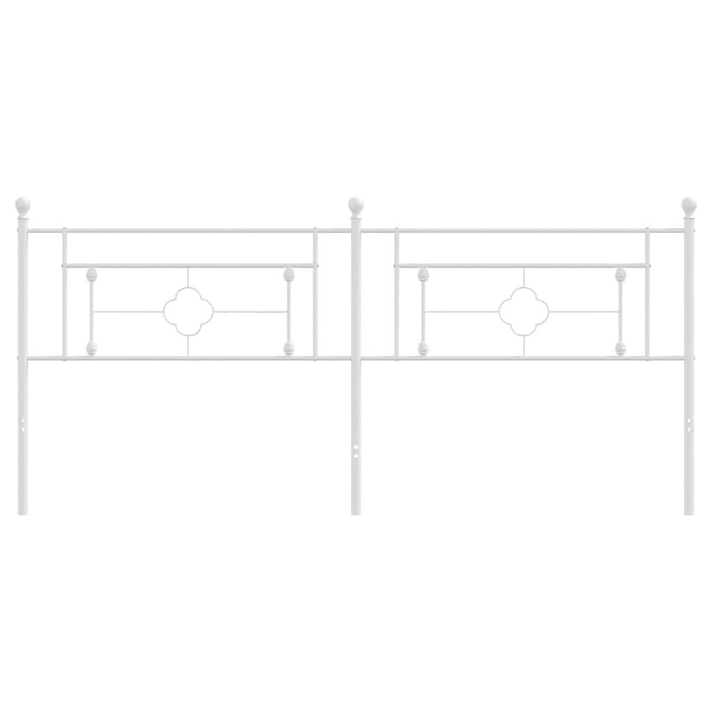 Vidaxl vervangend hoofdbord 193 cm metaal wit