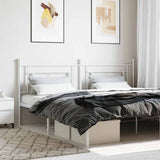 Vidaxl vervangend hoofdbord 200 cm metaal wit