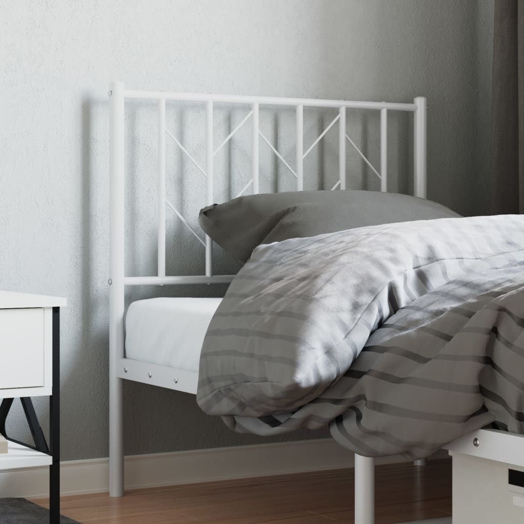 Vidaxl vervangend hoofdbord 80 cm metaal wit