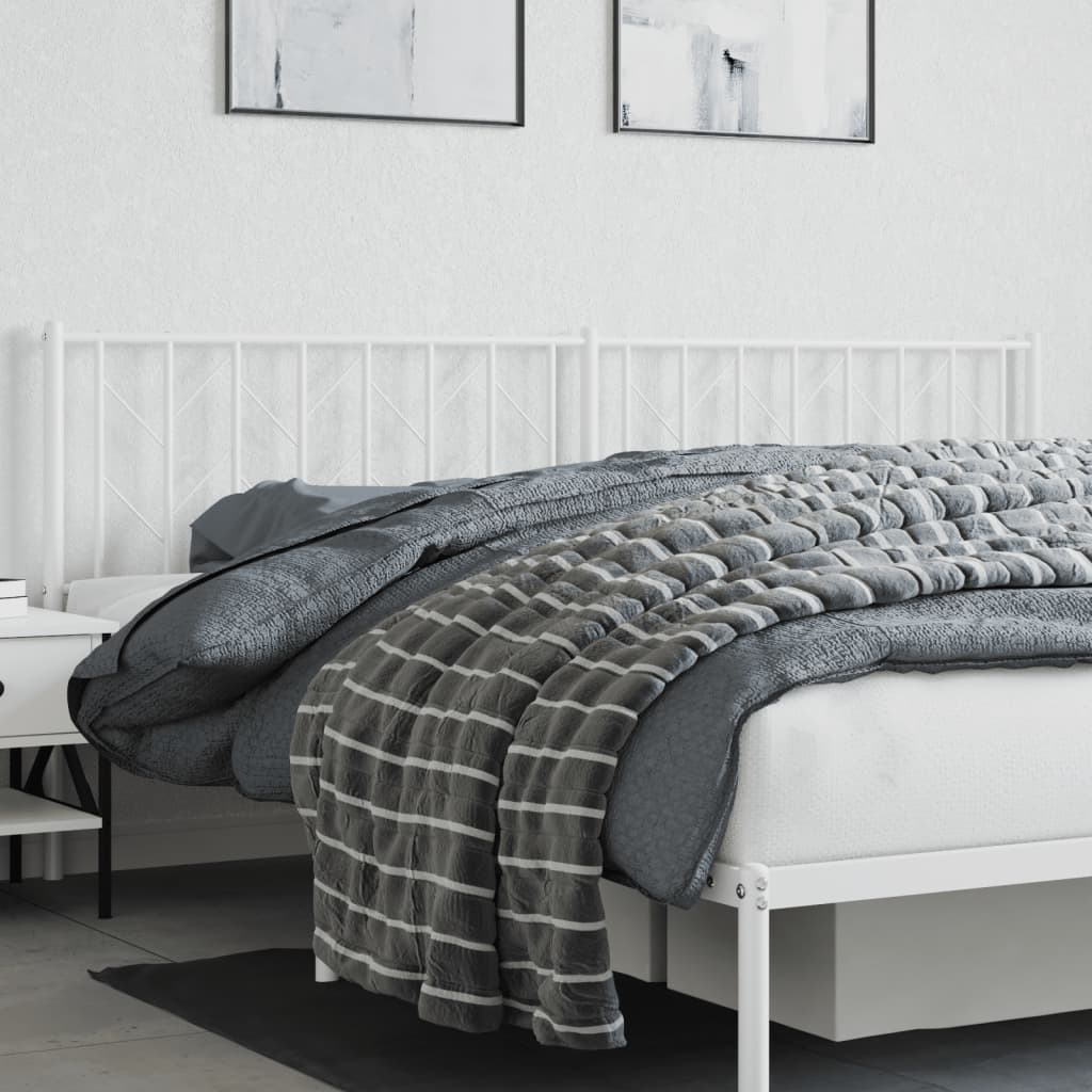 Vidaxl vervangend hoofdbord 200 cm metaal wit