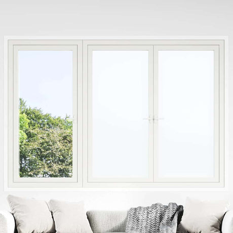 VidaXL Fensterfolien 5 Stück statisch matt PVC transparent weiß