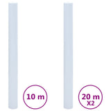 VidaXL Fensterfolien 3 Stück statisch matt PVC transparent weiß