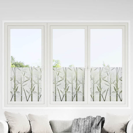VidaXL Fensterfolien 4 Stück mattes Bambusmuster PVC