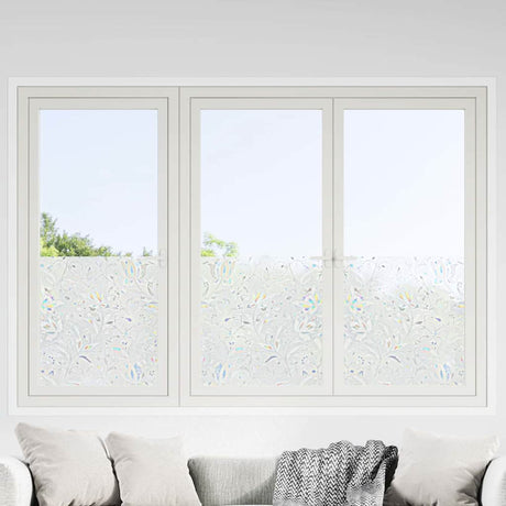 VidaXL Fensterfolien 4 Stück mattes Blumenmuster PVC