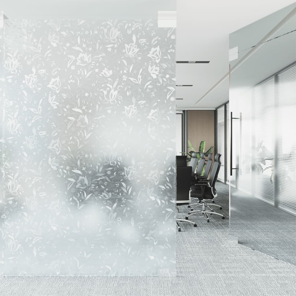 VidaXL Fensterfolien 2 Stk. mattes Blumenmuster PVC