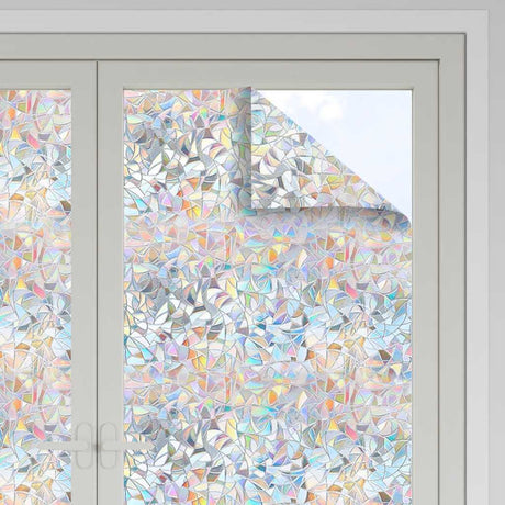 VidaXL Fensterfolien 3 Stk. mattes 3D-Regenbogenmuster PVC