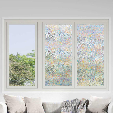 VidaXL Fensterfolien 3 Stk. mattes 3D-Regenbogenmuster PVC