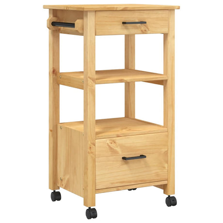 Vidaxl keukentrolley monza 48x40x88,5 cm massief grenenhout