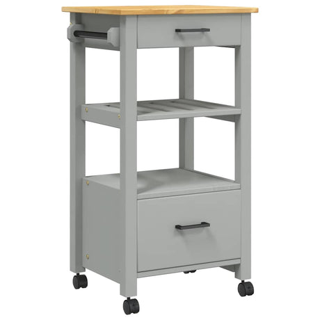 Vidaxl keukentrolley monza 48x40x88,5 cm massief grenenhout