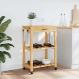 Vidaxl keukentrolley monza 60x40x88,5 cm massief grenenhout
