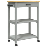 Vidaxl keukentrolley monza 60x40x88,5 cm massief grenenhout grijs