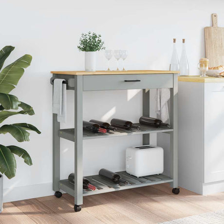 Vidaxl keukentrolley monza 84x40x88,5 cm massief grenenhout