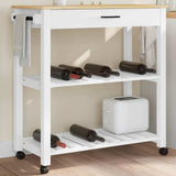 Vidaxl keukentrolley monza 84x40x88,5 cm massief grenenhout