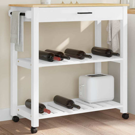 Vidaxl keukentrolley monza 84x40x88,5 cm massief grenenhout