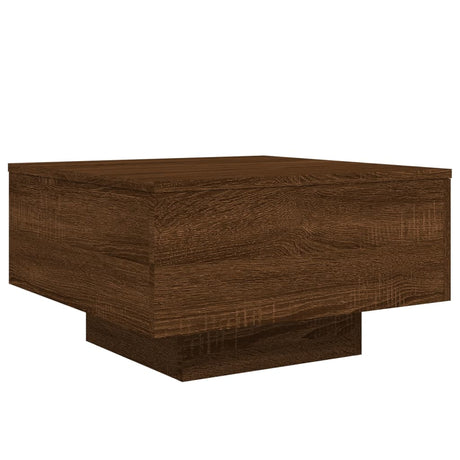 Vidaxl salontafel met led-verlichting 55x55x31 cm bruin eikenkleur