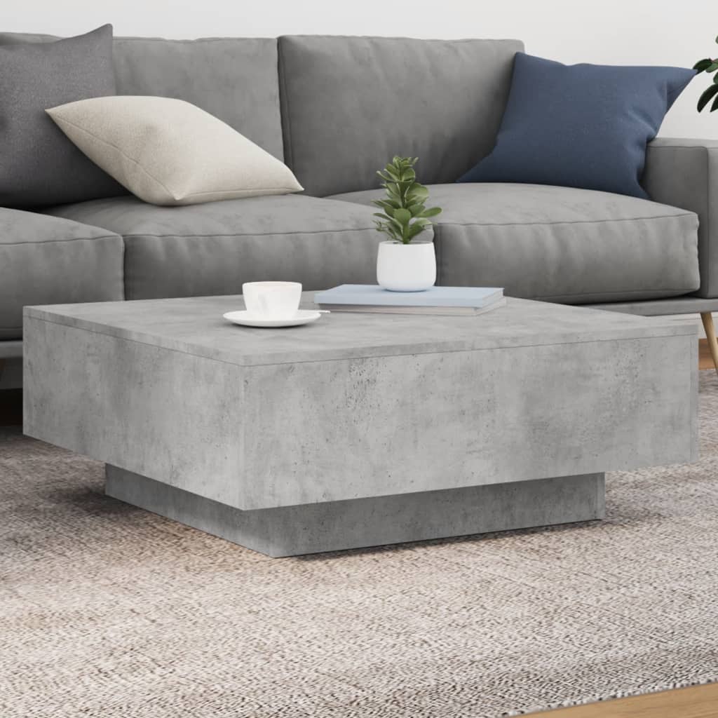 Vidaxl salontafel 80x80x31 cm spaanplaat betongrijs