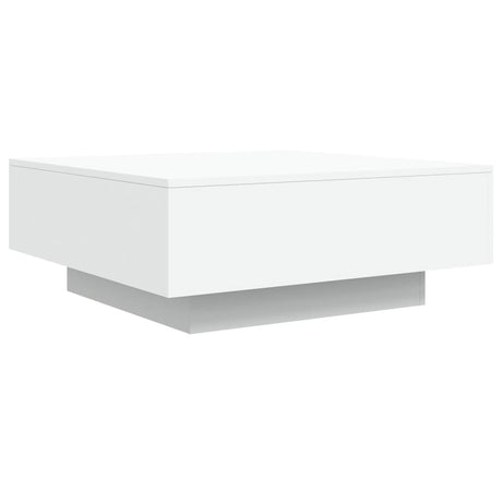 Vidaxl salontafel met led-verlichting 80x80x31 cm wit