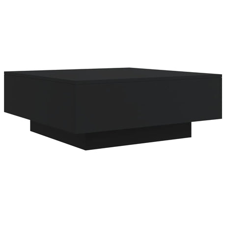 Vidaxl salontafel met led-verlichting 80x80x31 cm zwarty