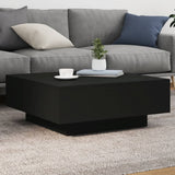 Vidaxl salontafel met led-verlichting 80x80x31 cm zwarty