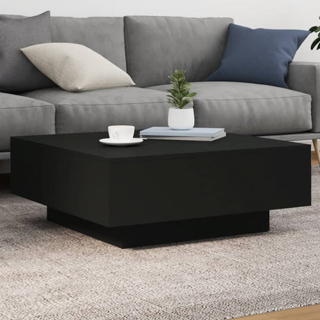 Vidaxl salontafel met led-verlichting 80x80x31 cm zwarty