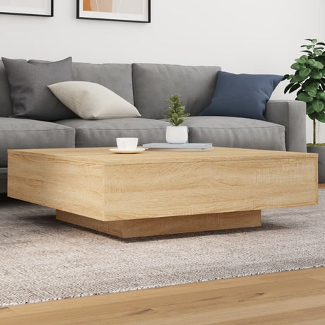 Vidaxl salontafel met led-verlichting 100x100x31 cm sonoma eikenkleur