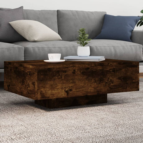 Vidaxl salontafel met led-verlichting 85x55x31 cm gerookt eikenkleurig