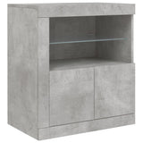 Vidaxl dressoir met led-verlichting 60,5x37x67 cm betongrijs