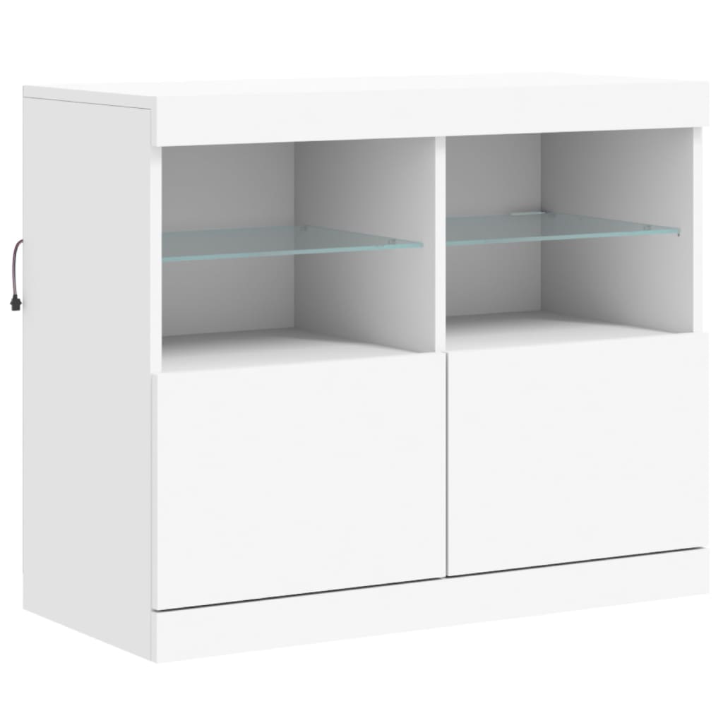 Vidaxl dressoir met led-verlichting 81x37x67 cm wit