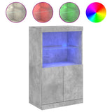 Vidaxl dressoir met led-verlichting 60,5x37x100 cm betongrijs