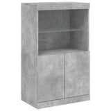 Vidaxl dressoir met led-verlichting 60,5x37x100 cm betongrijs