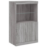 Vidaxl dressoir met led-verlichting 60,5x37x100 cm grijs sonoma eiken