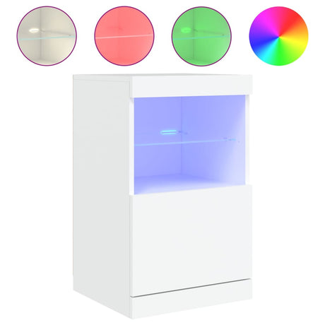 Vidaxl dressoir met led-verlichting 41x37x67 cm wit