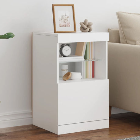 Vidaxl dressoir met led-verlichting 41x37x67 cm wit