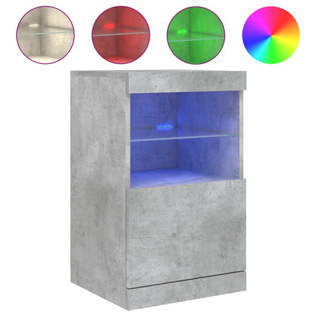 Vidaxl dressoir met led-verlichting 41x37x67 cm betongrijs