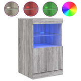 Vidaxl dressoir met led-verlichting 41x37x67 cm grijs sonoma eiken