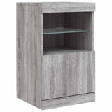 Vidaxl dressoir met led-verlichting 41x37x67 cm grijs sonoma eiken