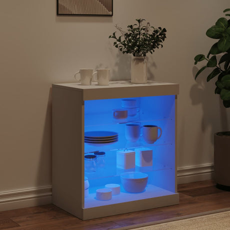 Vidaxl dressoir met led-verlichting 60,5x37x67 cm wit