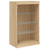Vidaxl dressoir met led-verlichting 60,5x37x100 cm sonoma eikenkleurig