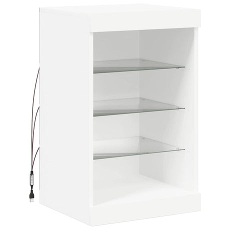 Vidaxl dressoir met led-verlichting 41x37x67 cm wit
