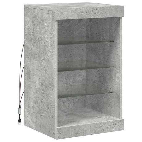 Vidaxl dressoir met led-verlichting 41x37x67 cm betongrijs