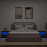 Vidaxl nachtkastjes met led-verlichting 2 st 50x40x45 cm zwart